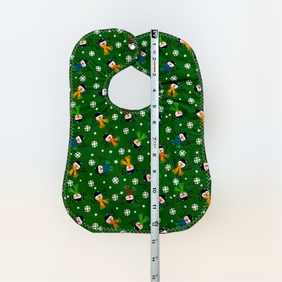 Lot/2 Handmade Bib Fall/Winter Seasons - Picture 8 of 12